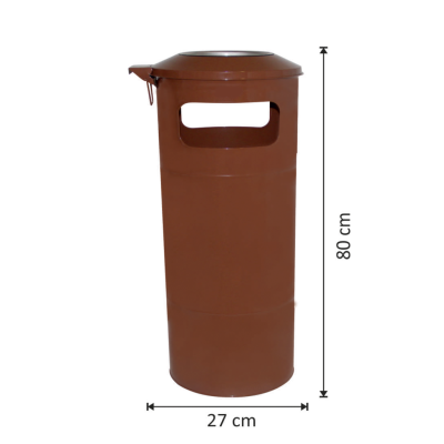 Boyalı Metal İç Kovalı Küllük 27 Litre