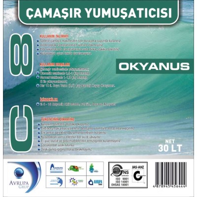 C8 Çamaşır Yumuşatıcısı Okyanus 30 Litre