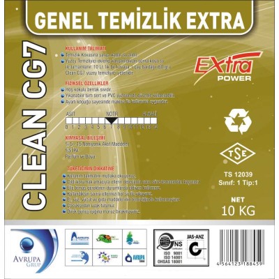 Clean CG7 Genel Temizlik Maddesi Ekstra 10 Litre