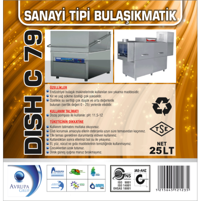 DISCH C79 San.Tipi Bulaşık Makinesi Deterjanı 25 Litre