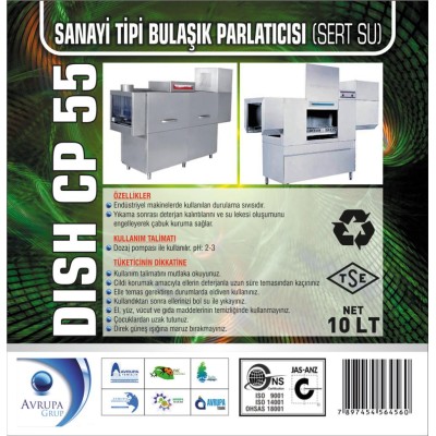 DISCH CP55 San.Tipi Bulaşık Mak.Parlatıcısı 10 Litre