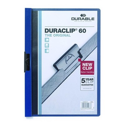 Durable Duraclip 60 Sayfa Kapasiteli Sıkıştırmalı Dosya Mavi