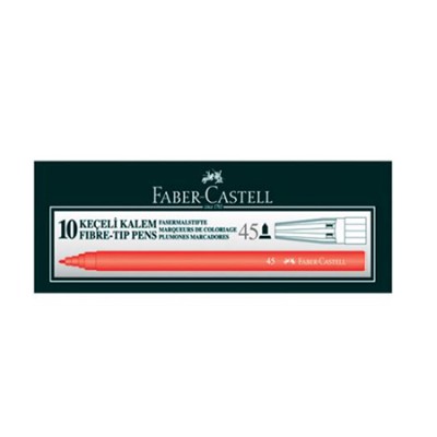 Faber Castell Keçeli Kalem Kırmızı 10'lu Kutu