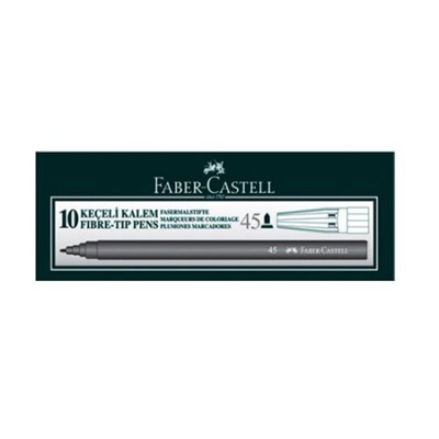 Faber Castell Keçeli Kalem Siyah 10'lu Kutu