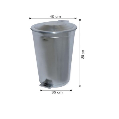 Galvaniz Çöp Kovası 80 Litre