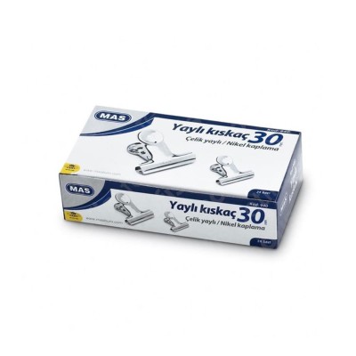 Mas 940 Beyaz Metal Kıskaç 30 mm 24 Lü Paket