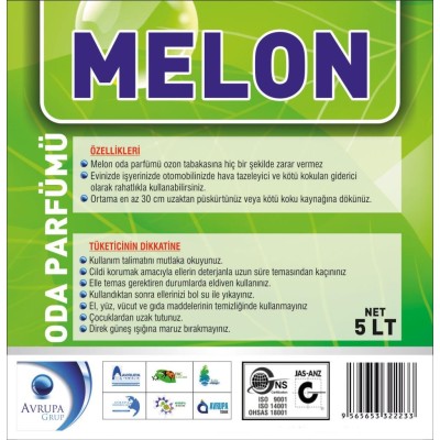 MELON Kötü Kokuları Gideren Hava Şartlandırıcı 5 Litre