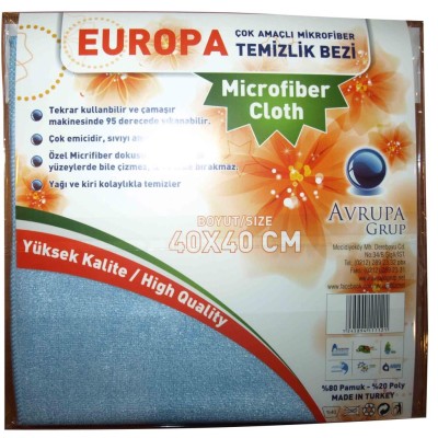 MicroFiber Temizlik Bezi 40*40  Mavi