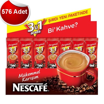 Nescafe 3'ü 1 Arada 17.5 gr 576'lı Paket