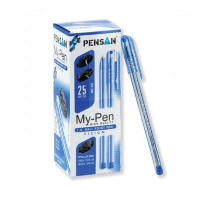 Pensan My-Pen Tükenmez Kalem 1mm Mavi 25 Li Paket