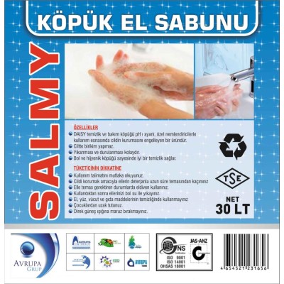 SALMY Köpük El Yıkama Sıvısı  Ekstra 30 Litre