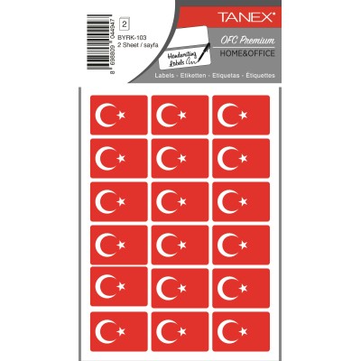 Tanex Byrk-103 Türk Bayrağı 32x22mm 36 Lı Paket