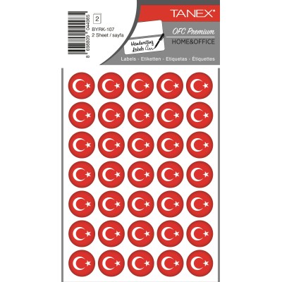 Tanex Byrk-107 Türk Bayrağı 19x19mm 70 Li Paket