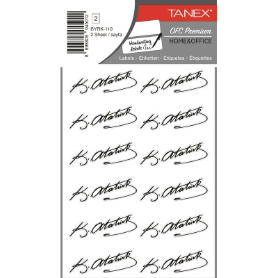 Tanex Byrk-110 Atatürk İmza 49.5x19.5mm 24 Li Paket