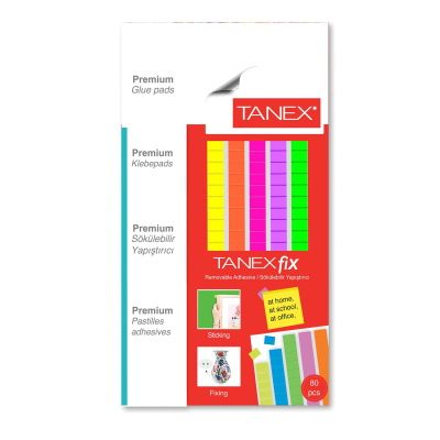 Tanex Fix Sökülebilir Hamur Yapıştırıcı 50 Gram Mix Color