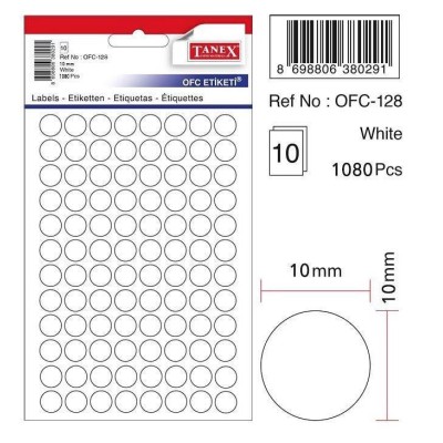 Tanex Ofc-128 Beyaz Ofis Etiketi