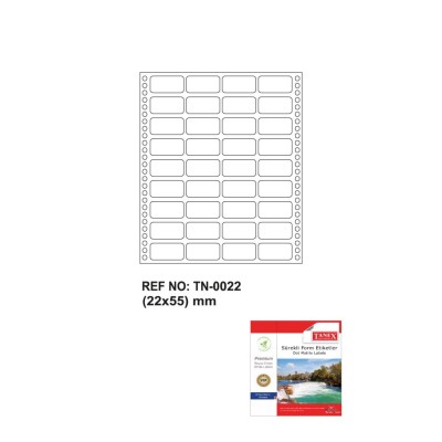 Tanex Tn-0022 Sürekli Form Etiketi 22x55mm