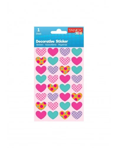 Wilton Sticko Classic Heart Circles Stickers, 18 Piece 