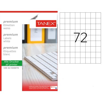 Tanex TW-2072 26,25x33mm Sökülebilir Etiket 100 Lü