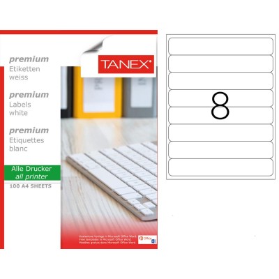 Tanex TW-2108 Laser Etiket 100 Lü Paket