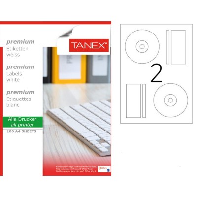 Tanex TW-2117 118x37mm Sökülebilir Etiket 100 Lü