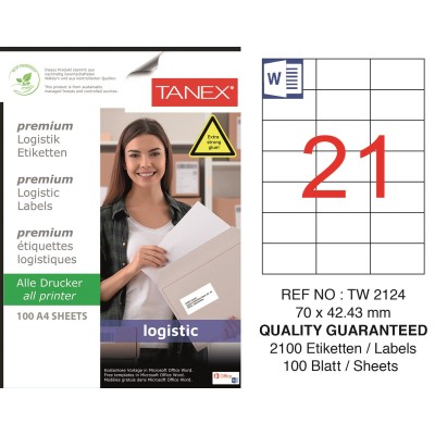 Tanex Tw-2124 Sevkiyat ve Lojistik Etiketi 70x42,43 mm