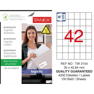 Tanex Tw-2154 Sevkiyat ve Lojistik Etiketi 35x42,43 mm