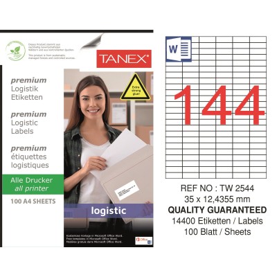 Tanex Tw-2544 Sevkiyat ve Lojistik Etiket 35x12,4355 mm