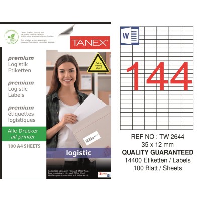 Tanex Tw-2644 Sevkiyat ve Lojistik Etiket 32x12 mm