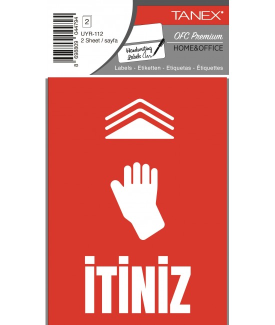 Tanex Uyr-112 İtiniz Uyarı Etiketi 2 Li Paket