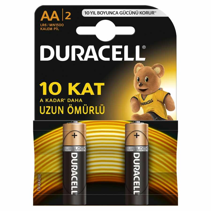 Duracell Alkalin AA Kalem Pil 2'li Paket