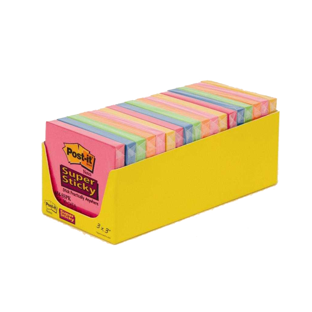 Post-it® Super Sticky Notluk Renkli 18 Li Paket