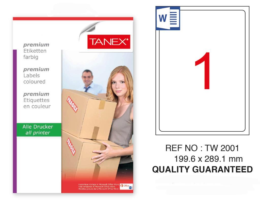 Tanex Tw-2001 Sevkiyat ve Lojistik Etiketi 199.6x289.1 mm