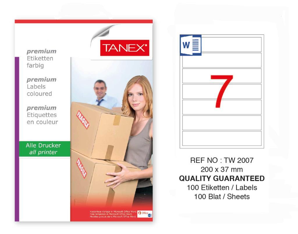 Tanex Tw-2007 Sevkiyat ve Lojistik Etiketi 200x37 mm