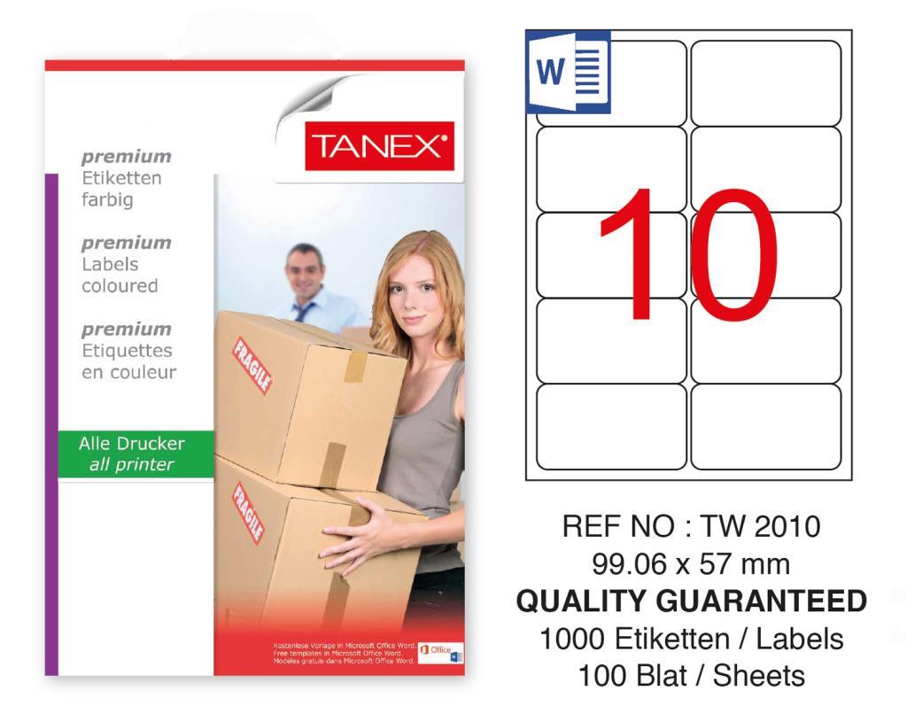 Tanex Tw-2010 Sevkiyat ve Lojistik Etiketi 99,06x57 mm