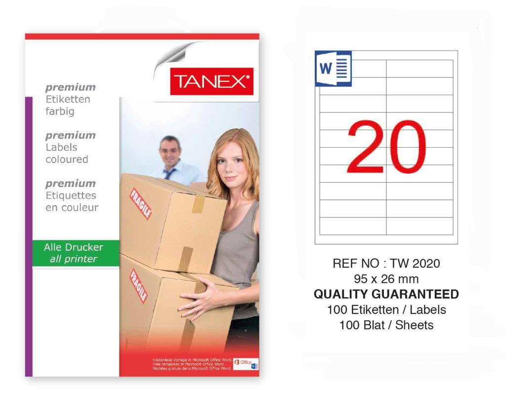 Tanex Tw-2020 Sevkiyat ve Lojistik Etiketi 95x26 mm