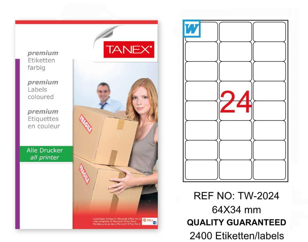 Tanex Tw-2024 Sevkiyat ve Lojistik Etiketi 64x34 mm