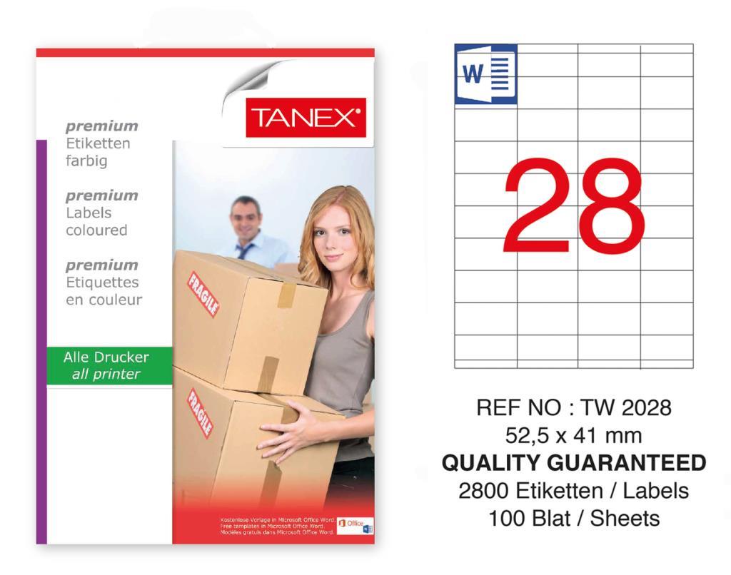 Tanex Tw-2028 Sevkiyat ve Lojistik Etiketi 52,5x41 mm