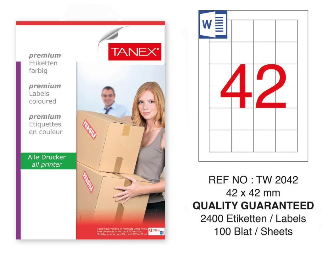 Tanex Tw-2042 Sevkiyat ve Lojistik Etiketi 42x42 mm
