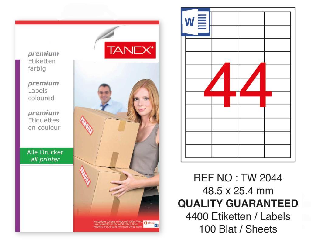 Tanex Tw-2044 Sevkiyat ve Lojistik Etiketi 48,5x25,4 mm