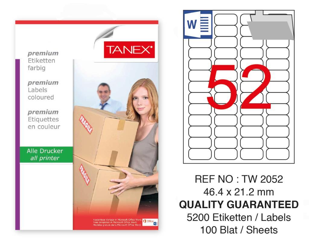Tanex Tw-2052 Sevkiyat ve Lojistik Etiketi 46,4x21,2 mm