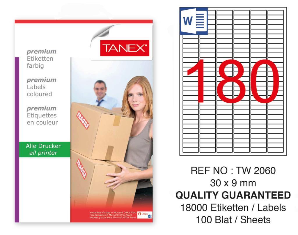 Tanex Tw-2060 Sevkiyat ve Lojistik Etiketi 30x9 mm