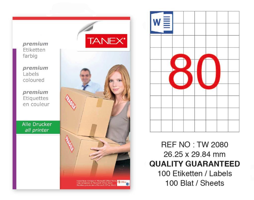 Tanex Tw-2080 Sevkiyat ve Lojistik Etiketi 26,25x29,7 mm