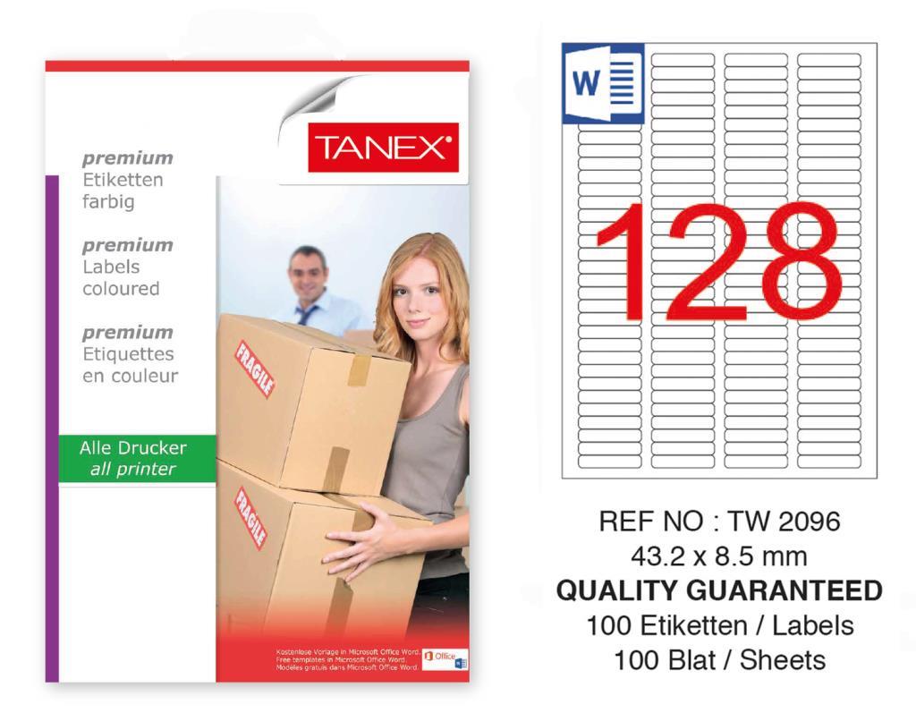 Tanex Tw-2096 Sevkiyat ve Lojistik Etiketi 43,2x8,5 mm
