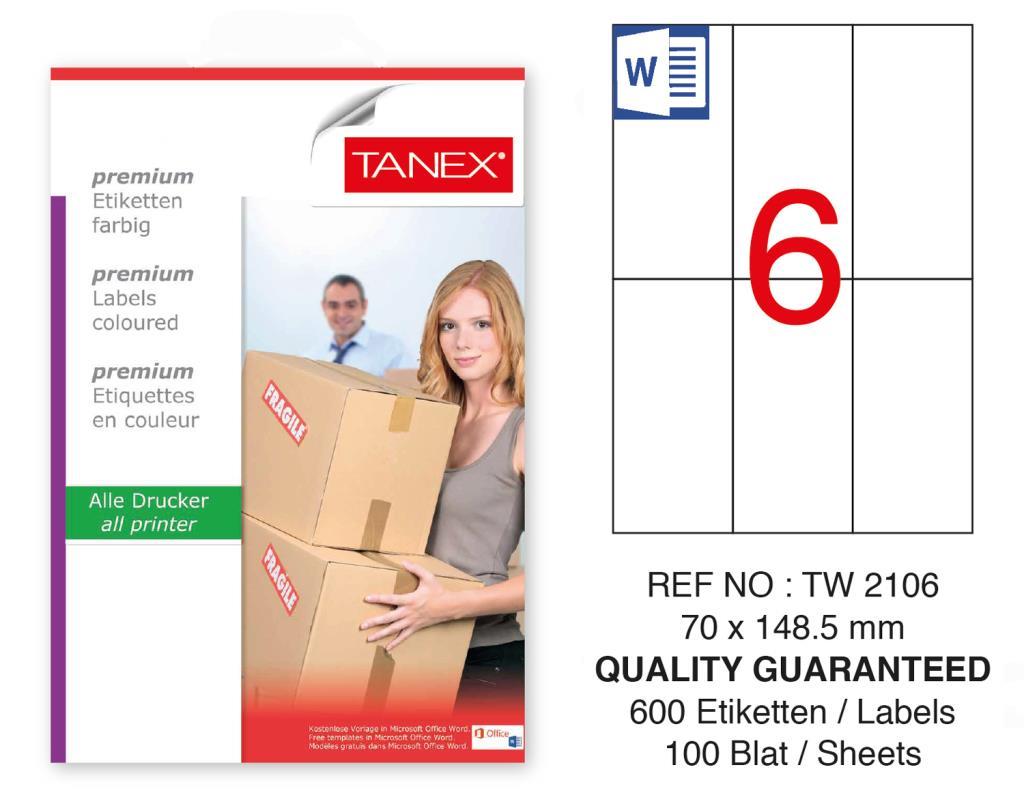 Tanex Tw-2106 Sevkiyat ve Lojistik Etiketi 170x48,5 mm