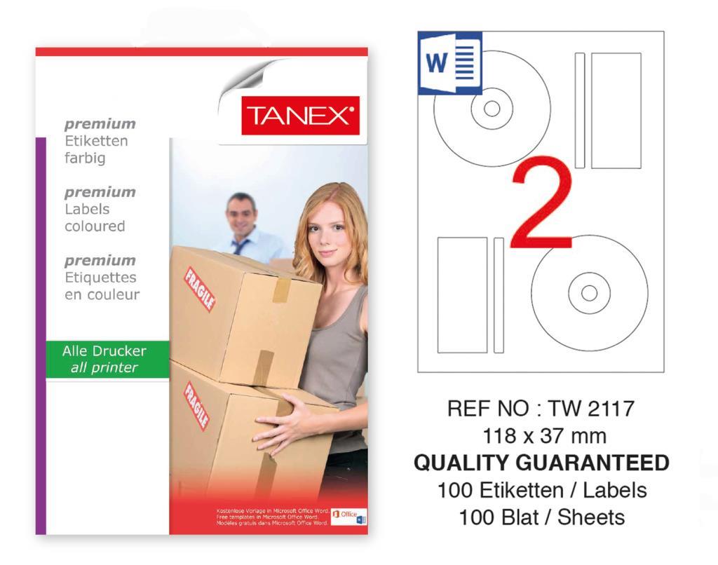 Tanex Tw-2117 Sevkiyat ve Lojistik Etiketi 118x37 mm