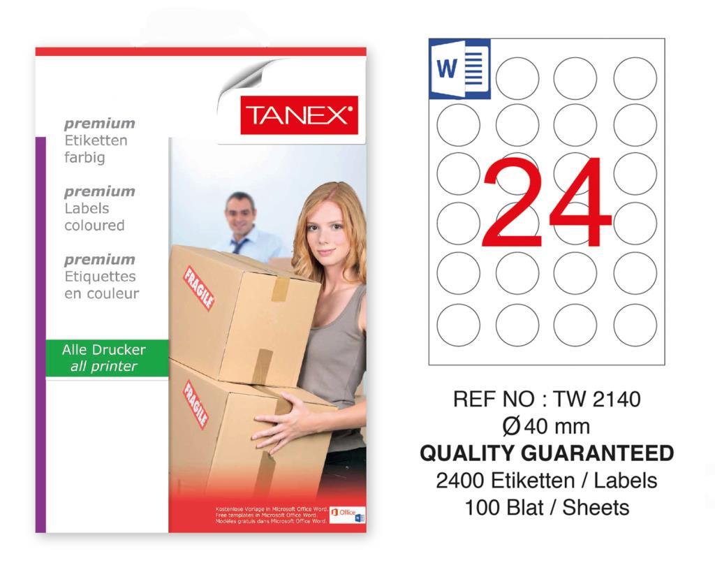 Tanex Tw-2140 Sevkiyat ve Lojistik Etiketi 40mm