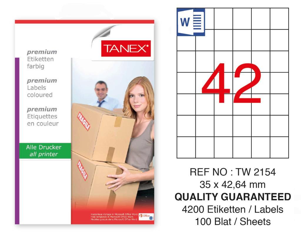 Tanex Tw-2154 Sevkiyat ve Lojistik Etiketi 35x42,43 mm