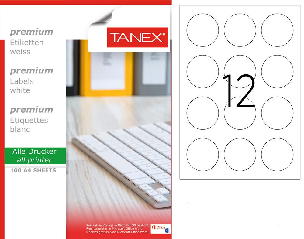 Tanex TW-2160 Laser Etiket 100 Lü Paket