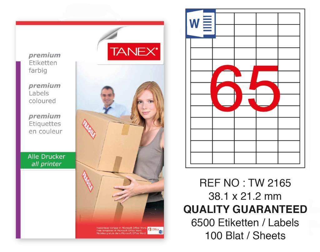 Tanex Tw-2165 Sevkiyat ve Lojistik Etiketi 38,1x21,2 mm